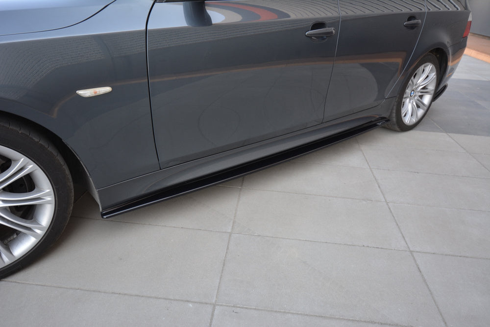 Side Skirts / Sidokjolar BMW E60, E61 5-Serie (Blank Svarta) - Kafi Racing