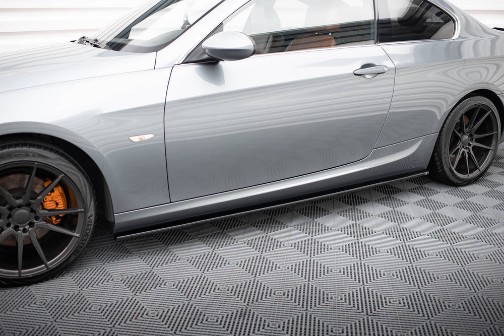 BMW E92, E93 Side Skirts / Sidokjolar (Blank Svarta) - Kafi Racing