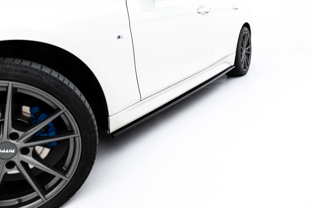 BMW F30, F31 Side Skirts / Sidokjolar (Blank Svarta) - Kafi Racing