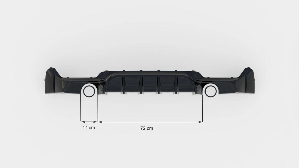 Diffuser BMW F32, F33, F36 4-Serie (För Två Singla Utblås) 1 & 1 - Kafi Racing