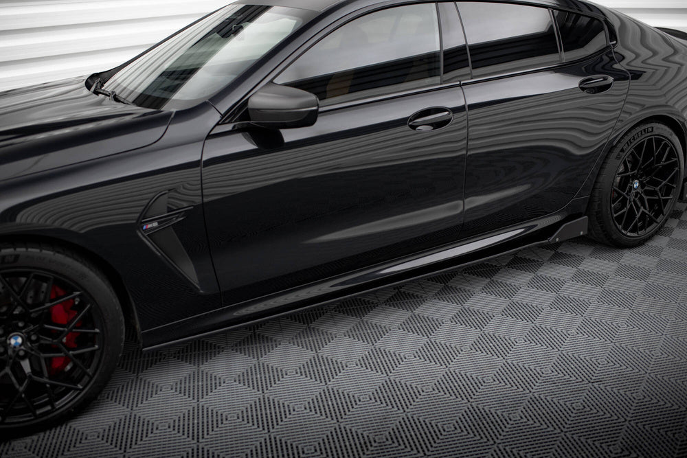 Side Skirts + Flaps BMW M8 F93 / G16 8-Serie (Blank Svarta)