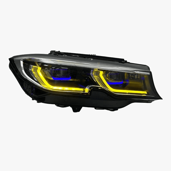 BMW G20 Laser Style Headlights - White & Yellow DRL