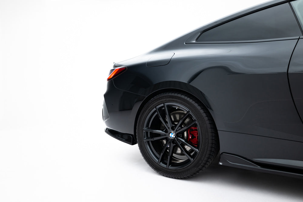 Bakre Sido Splitters V.8 BMW G22, G23, G26 4-Serie (Blank Svarta) - Kafi Racing