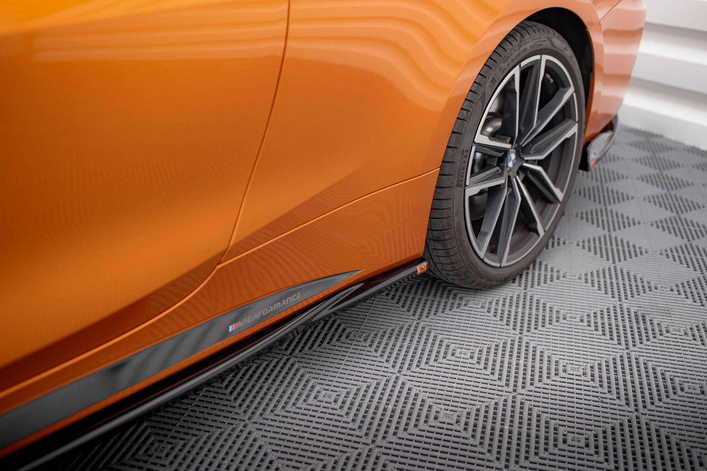 Side Skirts / Sidokjolar V.3 BMW G22, G23 4-Serie (Blank Svarta) - Kafi Racing