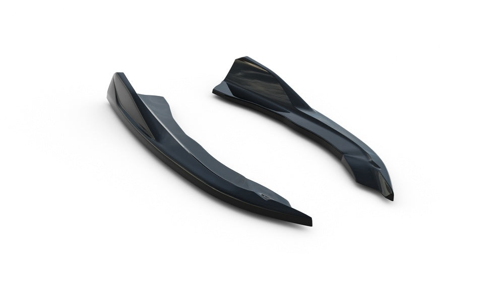 Bakre Sido Splitters V.8 BMW G22, G23, G26 4-Serie (Blank Svarta) - Kafi Racing