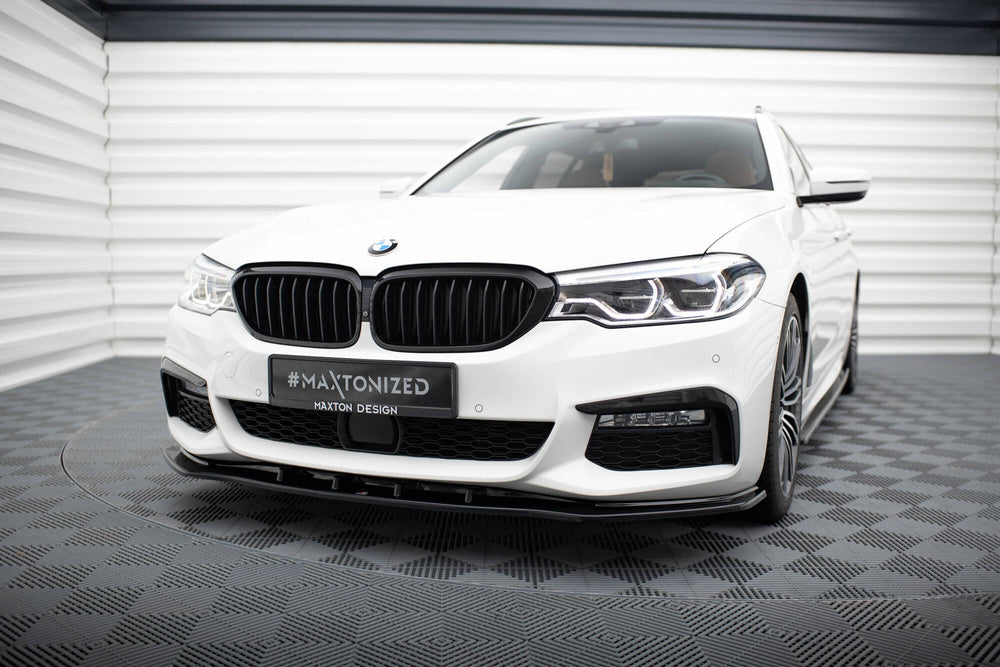Front Splitter / Läpp V.1 BMW G30, G31 5-Serie (Blank Svart) Pre-LCI - Kafi Racing