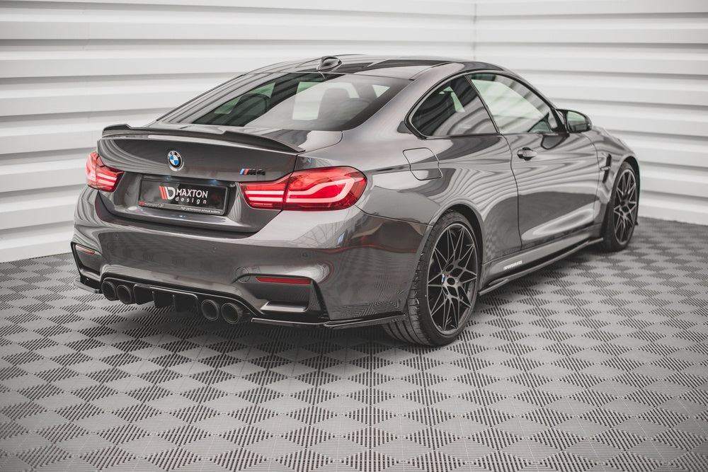 Bakre Sido Splitters / Sidoextensions BMW M4 F82, F83 (Blank Svarta) - Kafi Racing