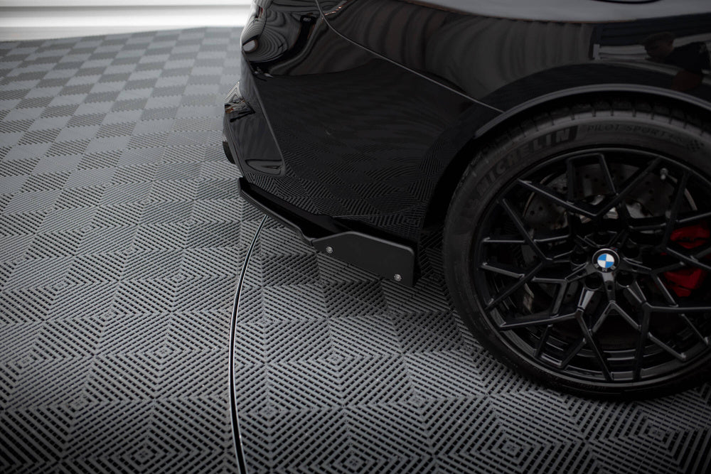 Bakre Sido Splitters + Flaps BMW M8 F91, F92, F93 (Blank Svarta)