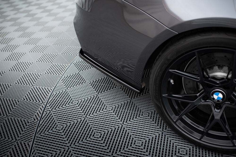 Bakre Sido Splitters / Sidoextensions BMW M3 F80 (Blank Svarta) - Kafi Racing