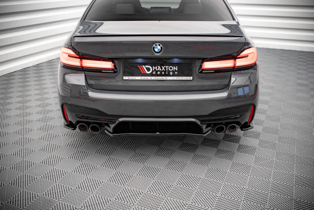 Bak Diffuser / Splitter BMW M5 F90 (Blank Svart)