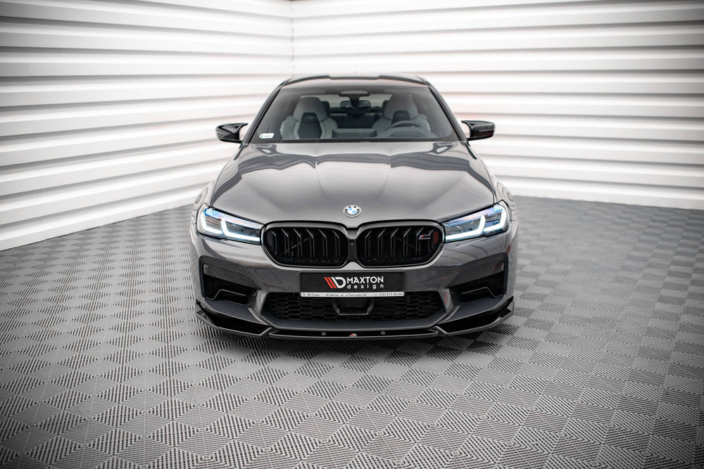 Front Läpp / Splitter V.1 BMW M5 F90 LCI (Blank Svart)