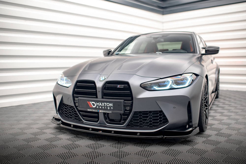 Front Splitter / Läpp V.3 BMW M3 G80, G81 (Blank Svart) - Kafi Racing