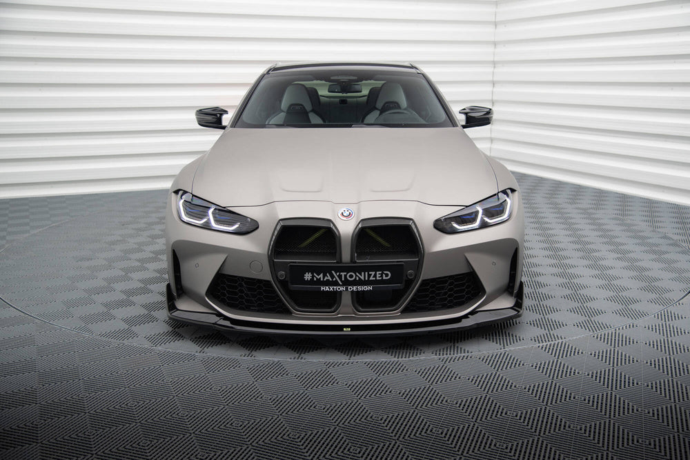 Front Splitter V.4 CSL "Look" BMW M4 G82, G83 (Blank Svart) - Kafi Racing