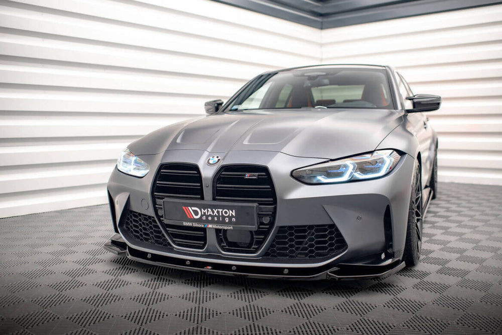 Front Splitter / Läpp V.2 BMW M3 G80, G81 (Blank Svart) - Kafi Racing