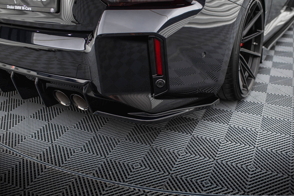 Bakre Sido Splitters V.3 Street Pro BMW M2 G87 (Blank Svarta) - Kafi Racing