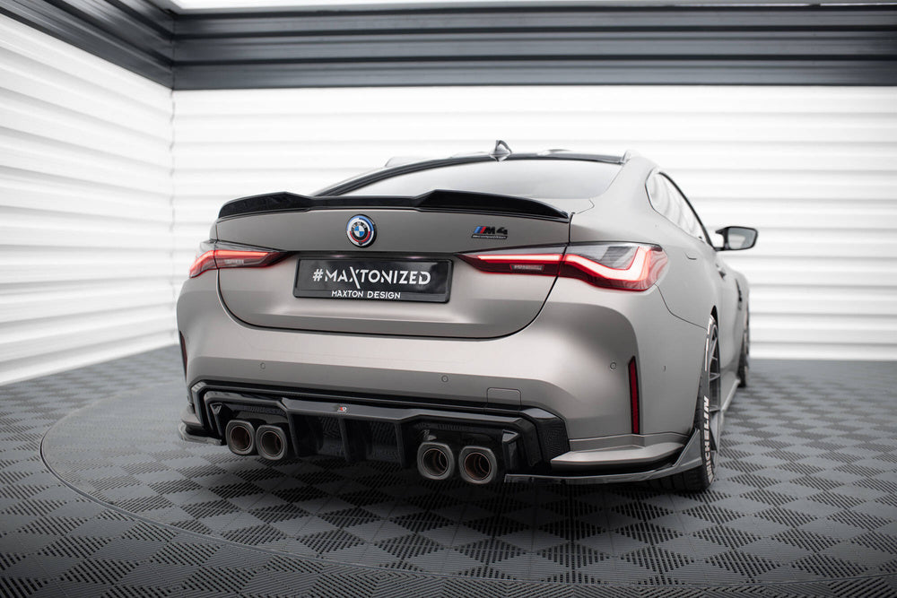 Bakre Sido Splitters / Sidoextensions V.5 BMW M4 G82 (Blank Svarta)
