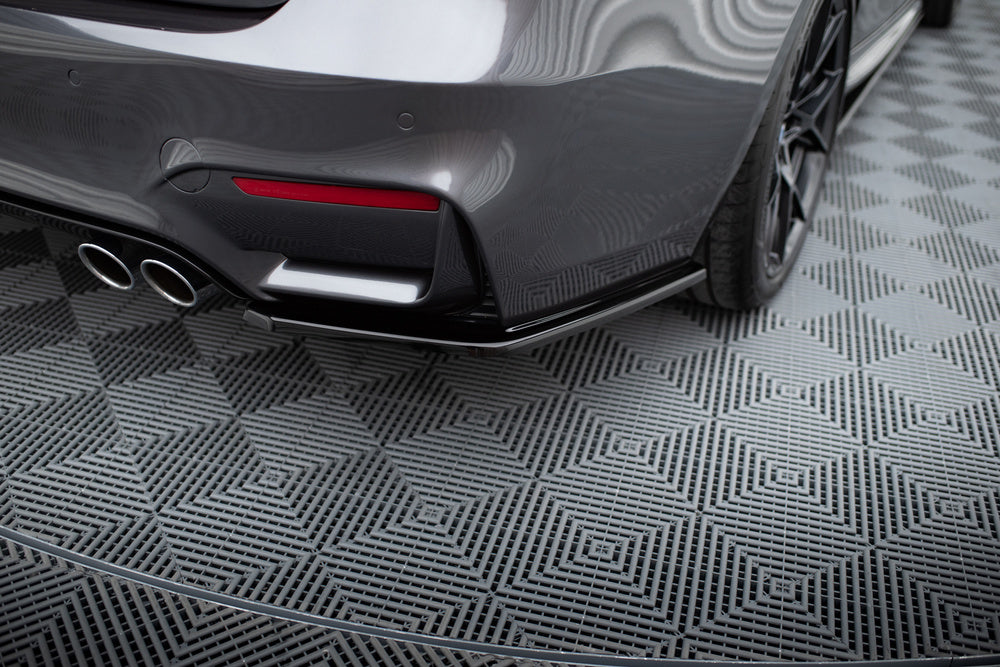 Bakre Sido Splitters / Sidoextensions BMW M3 F80 (Blank Svarta) - Kafi Racing