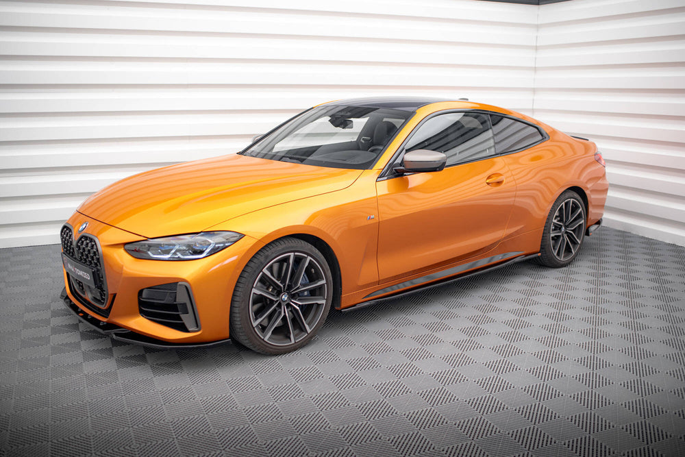 Side Skirts / Sidokjolar V.3 BMW G22, G23 4-Serie (Blank Svarta) - Kafi Racing