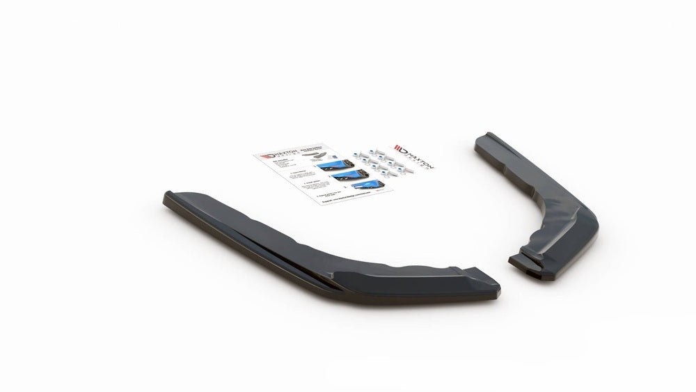 Bakre Sido Splitters / Sidoextensions BMW M4 F82, F83 (Blank Svarta) - Kafi Racing