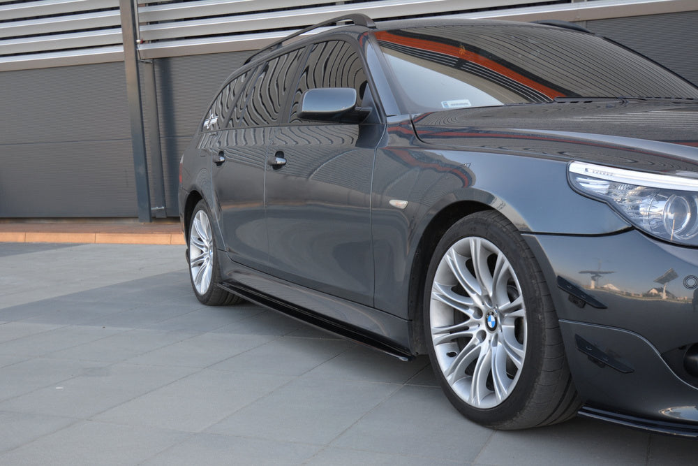 Side Skirts / Sidokjolar BMW E60, E61 5-Serie (Blank Svarta) - Kafi Racing