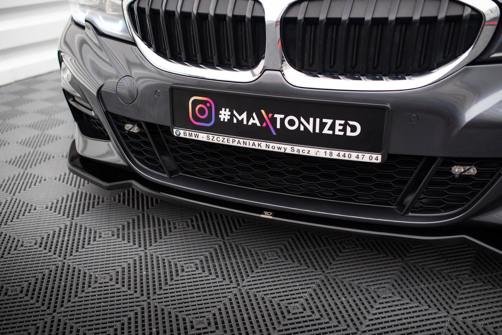 Fram Läpp / Splitter V.2 BMW G20, G21 3-Serie M-Sport (Blank Svart) - Kafi Racing