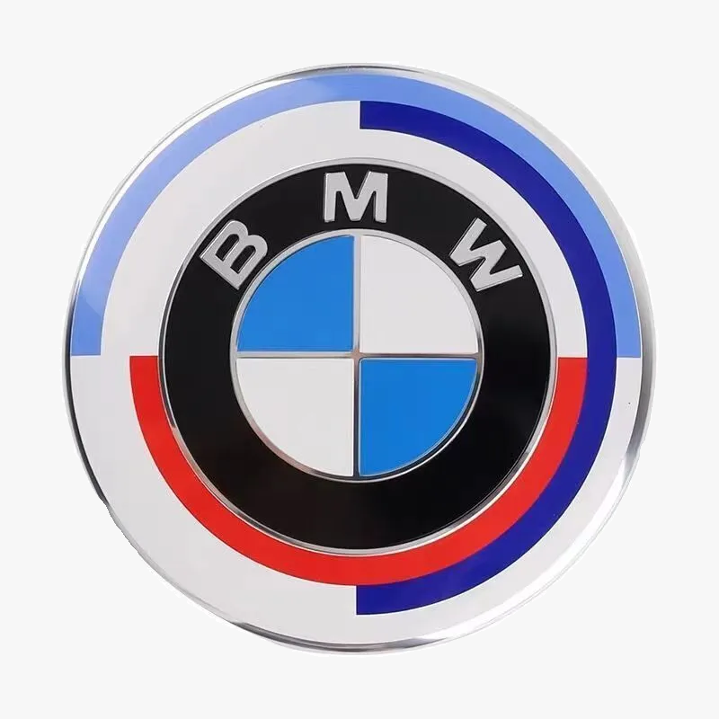 BMW Fram & Bak Emblem – 74mm / 82mm (50th Anniversary)