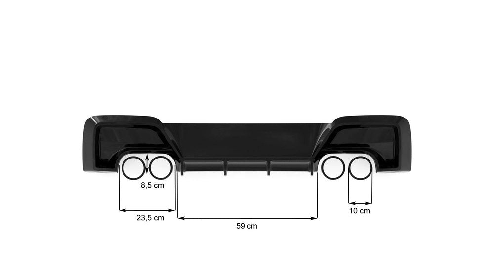 Rear Valance Diffuser V.2 BMW F20 / F21