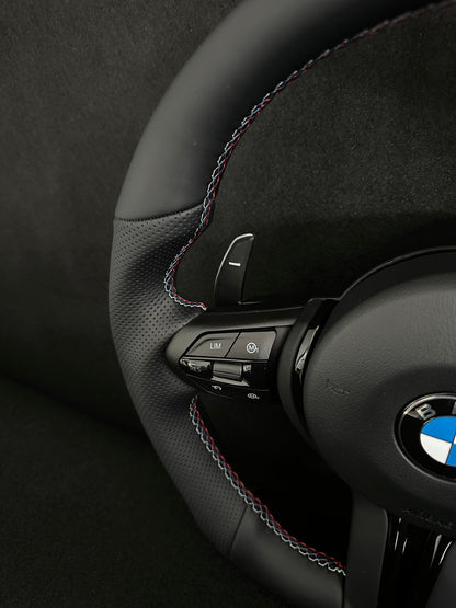 BMW F-Series Leather Steering Wheel Black Details