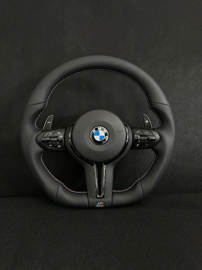 BMW F-Series Leather Steering Wheel Black Details
