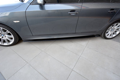 Side Skirts / Sidokjolar BMW E60, E61 5-Serie (Blank Svarta) - Kafi Racing