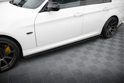 Side Skirts / Sidokjolar BMW E90, E91 (Blank Svarta) - Kafi Racing