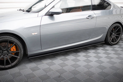 BMW E92, E93 Side Skirts / Sidokjolar (Blank Svarta) - Kafi Racing