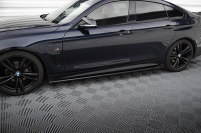 Side Skirts / Sidokjolar V.3 BMW F32, F33, F36 4-Serie (Blank Svarta)