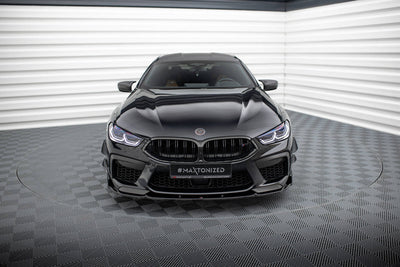 Front Läpp / Splitter V.1 + Flaps BMW M8 F91, F92, F93 (Blank Svart)