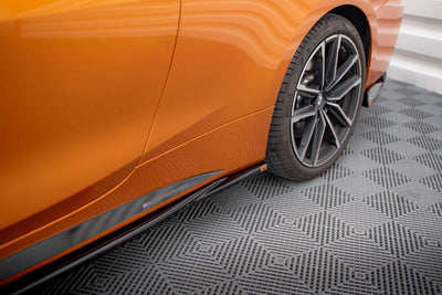 Side Skirts / Sidokjolar V.3 BMW G22, G23 4-Serie (Blank Svarta) - Kafi Racing