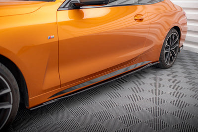 Side Skirts / Sidokjolar V.3 BMW G22, G23 4-Serie (Blank Svarta) - Kafi Racing