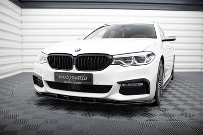 Front Splitter / Läpp V.1 BMW G30, G31 5-Serie (Blank Svart) Pre-LCI - Kafi Racing