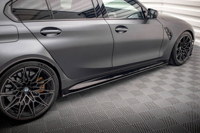 Side Skirts / Sidokjolar Street Pro BMW M3 G80, G81 (Blank Svarta) - Kafi Racing
