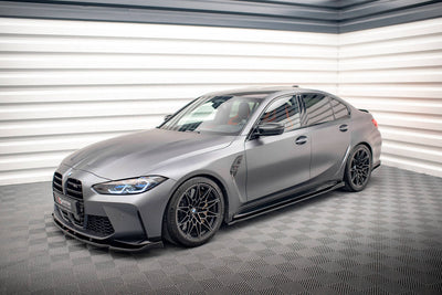 Side Skirts / Sidokjolar V.2 BMW M3 G80, G81 (Blank Svarta) - Kafi Racing