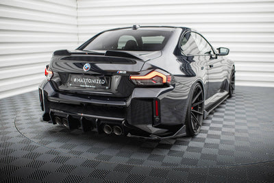 Bakre Sido Splitters V.4 Street Pro BMW M2 G87 (Blank Svarta) - Kafi Racing