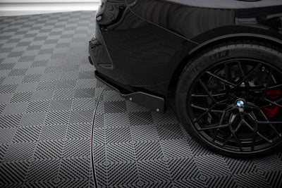 Bakre Sido Splitters + Flaps BMW M8 F91, F92, F93 (Blank Svarta)