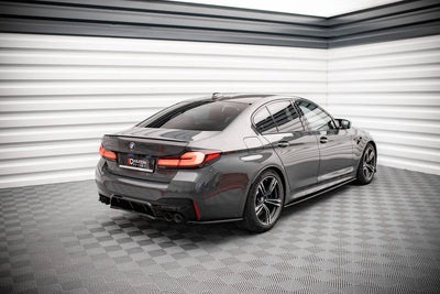 Bakre Sido Splitters / Sidoextensions BMW M5 F90 (Blank Svarta)