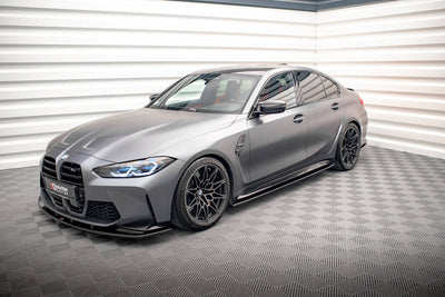 Side Skirts / Sidokjolar V.1 BMW M3 G80, G81 (Blank Svarta) - Kafi Racing