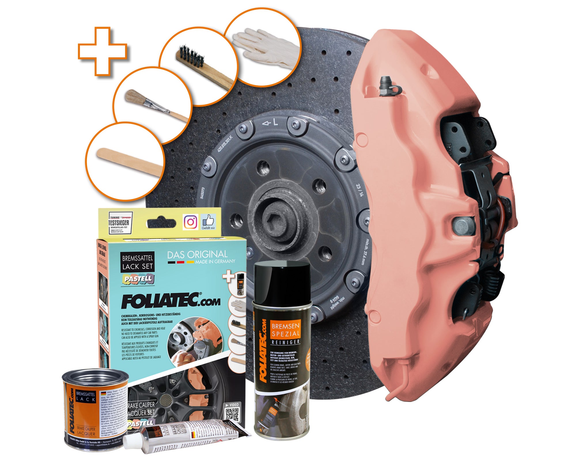 Brake Caliper Paint - Juicy Peach (Complete Kit)