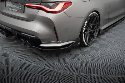 Bakre Sido Splitters CSL "Look" BMW M4 G82 (Blank Svarta)