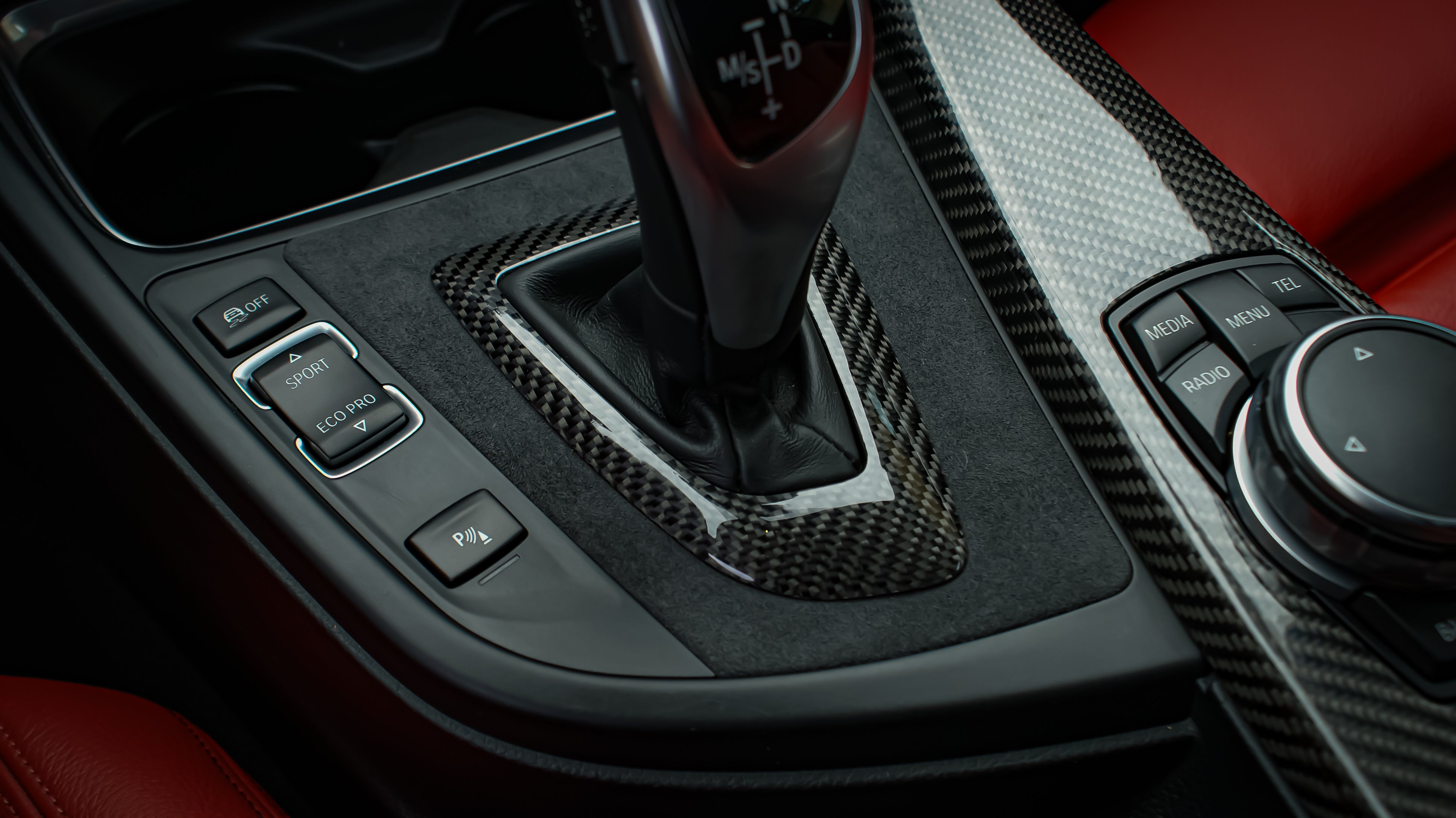 BMW F-Series Alcantara & Carbon Fiber Console Frame