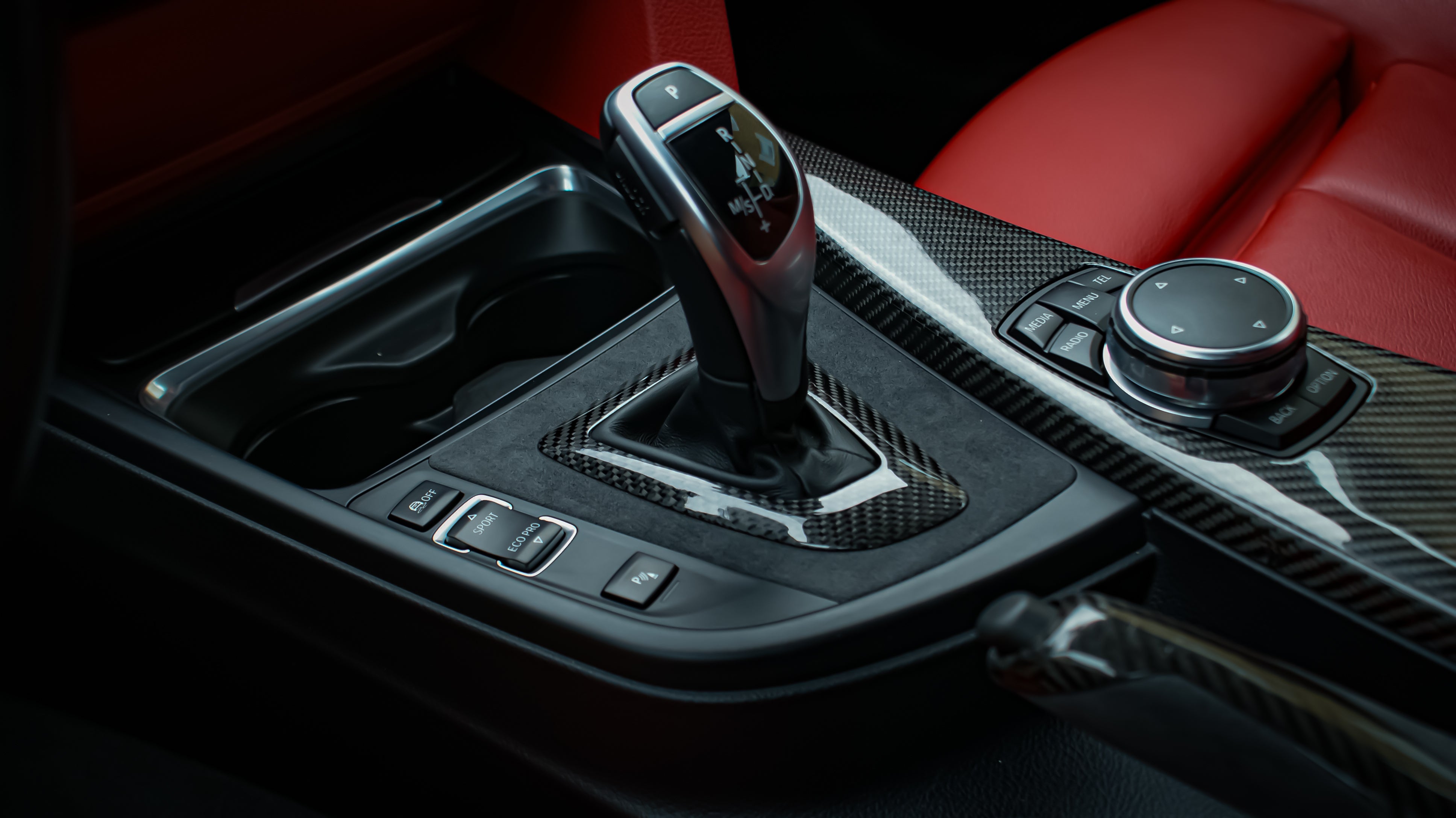 BMW F-Series Alcantara & Carbon Fiber Console Frame