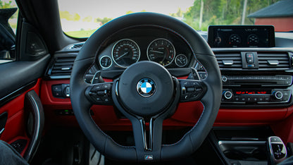 BMW F-Series Leather Steering Wheel Black Details