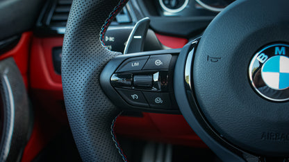BMW F-Series Leather Steering Wheel Black Details