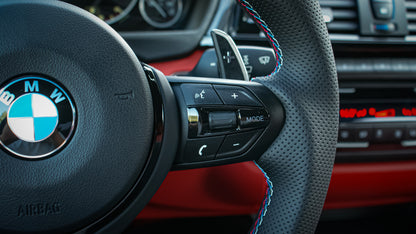 BMW F-Series Leather Steering Wheel Black Details